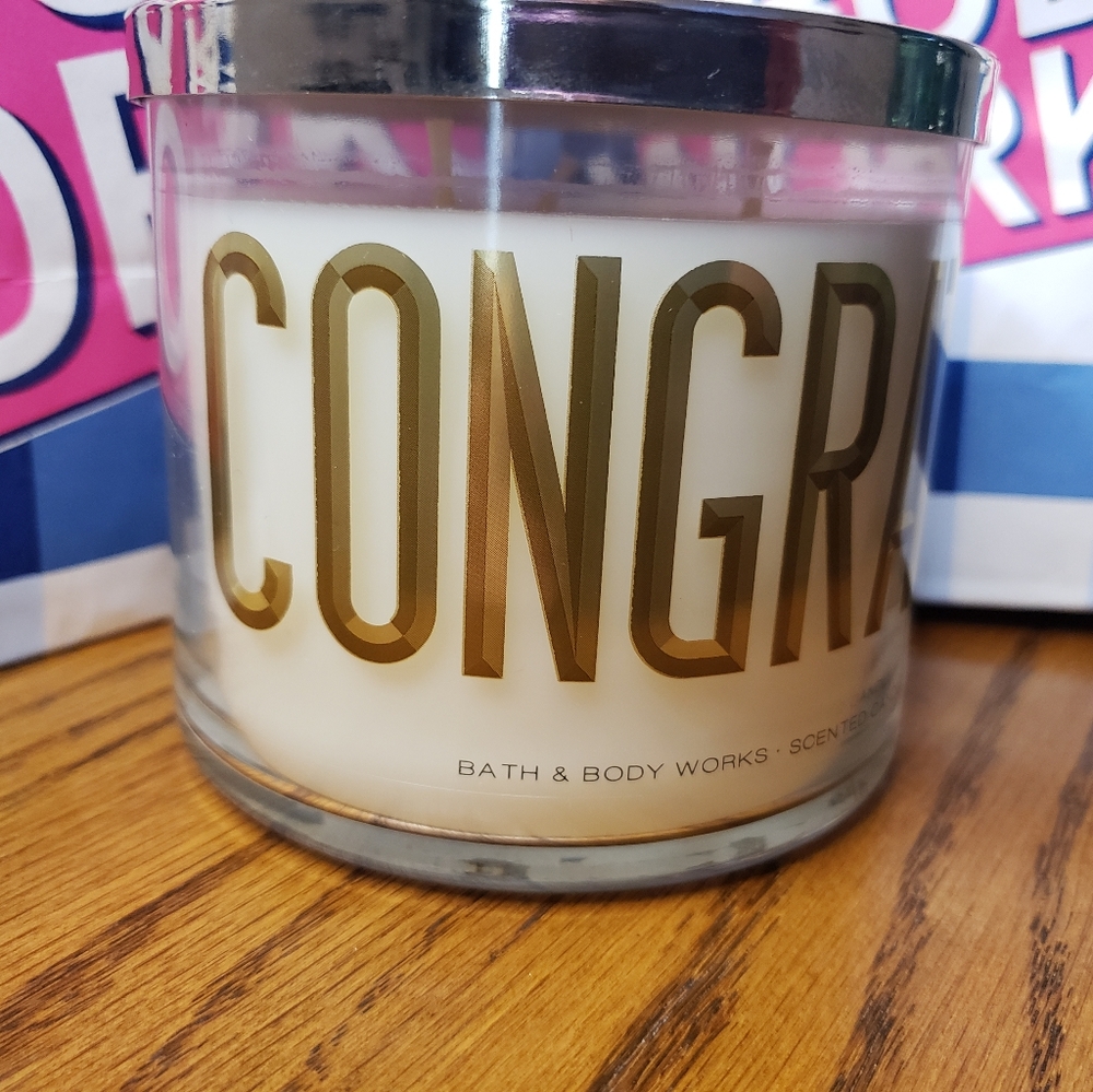 Bath & Body Works CONGRATS! Champagne Toast 3-Wick Candle